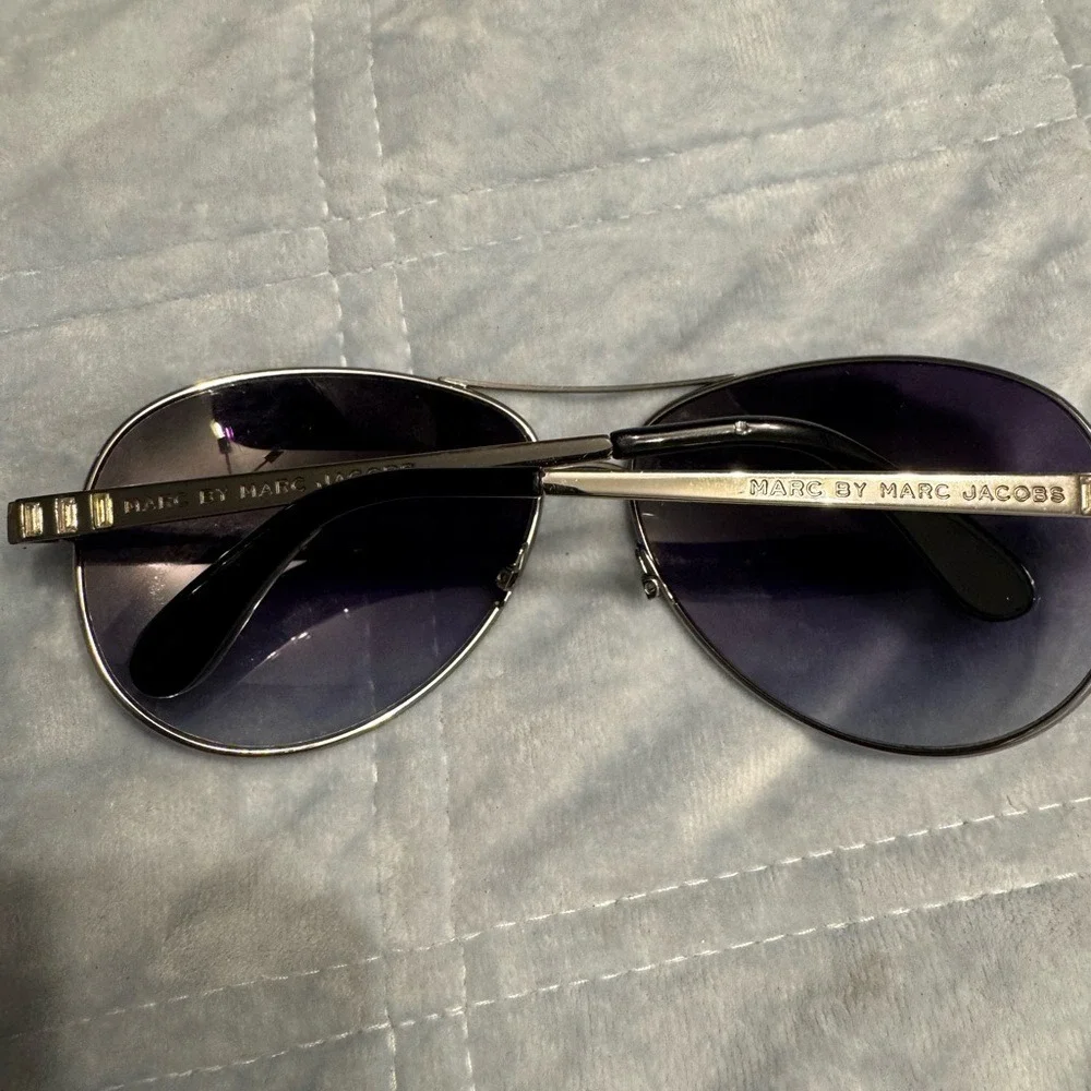 Marc By Marc Jacobs Black and Purple Aviator‎ Sunglasses
